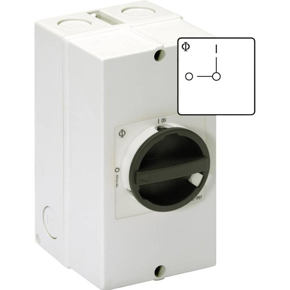 Kraus & Naimer Interruttore di riparazione KG 3-poli, Pulsante + Interruttore, Nero