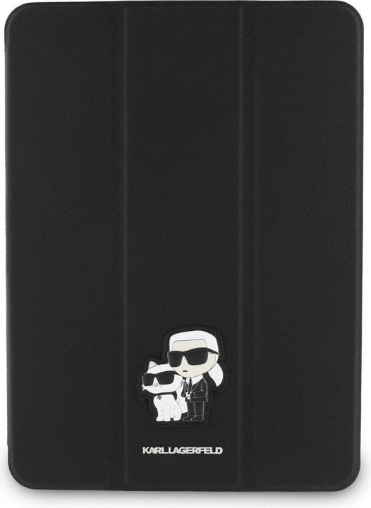 Actual product image Karl Lagerfeld Saffiano Magnetic Karl & Choupette iPad Pro 11 2024 Book Cover Case - Black (Apple iPad Pro 11 2024, Apple iPad Pro 11 2025)