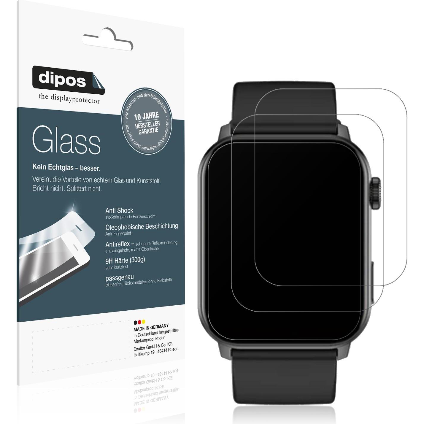 Dipos Displayschutz Anti-Shock, Smartwatch Schutzfolie, Transparent