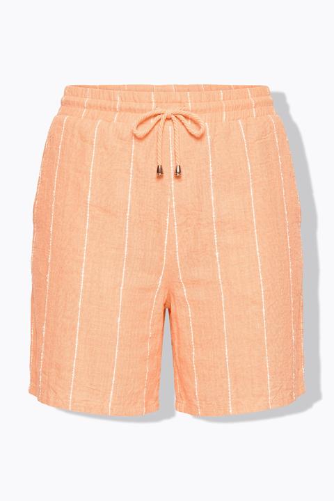 Image du produit Studio Untold Short jambes larges rayé texturé, taille élastique (46)