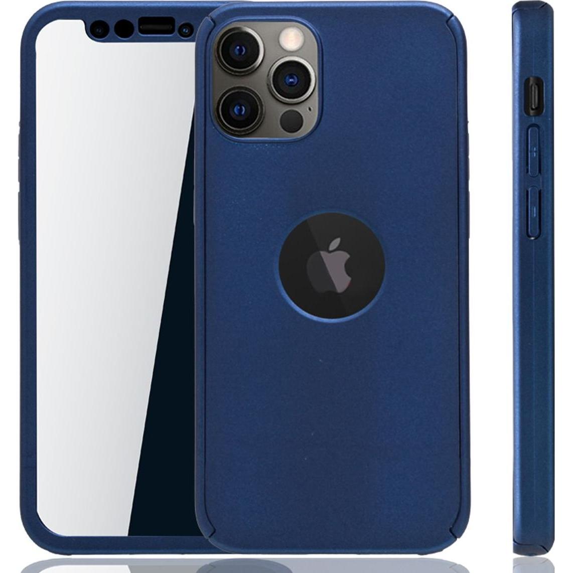 König Design Hülle Handy Schutz für Apple iPhone 12 Pro Max 360 Case Cover Displayschutz Blau (Apple iPhone 12 Pro Max),...