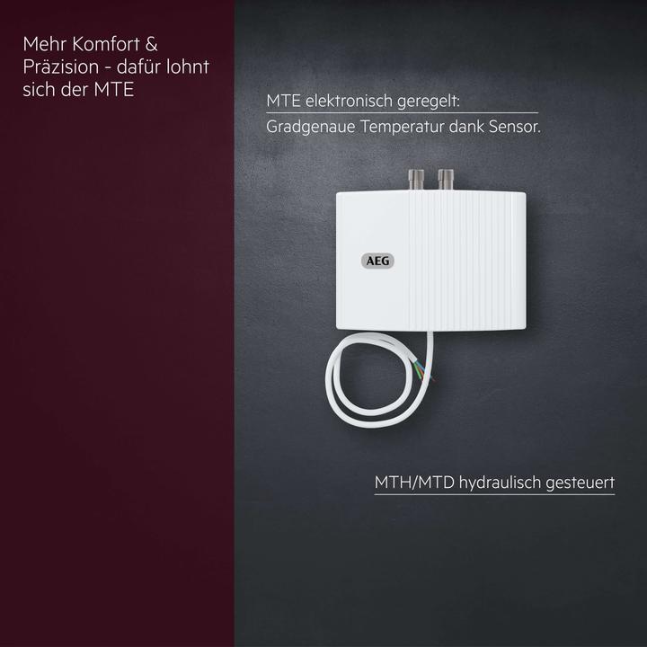 Produktbild AEG Haustechnik MTE 650 Elektronischer Klein-Durchlauferhitzer nur fürs Handwaschbecken, 6,5 kW, ohne Stecker, VDE