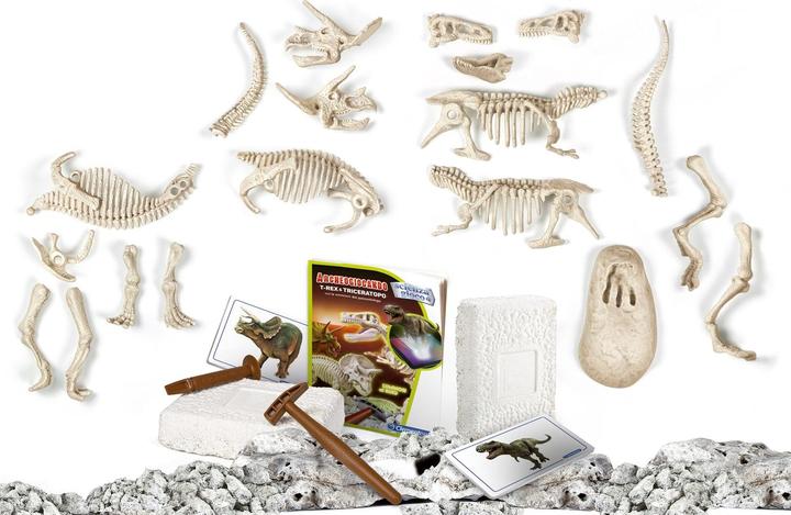 Produktbild Clementoni Archeo T-Rex&Triceratops Fluo.