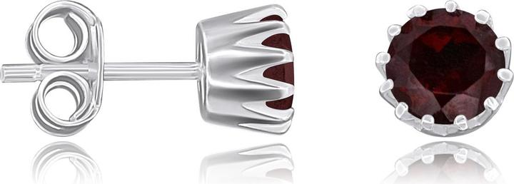 Actual product image Leyda Garnet stud earrings (Coloured stone)