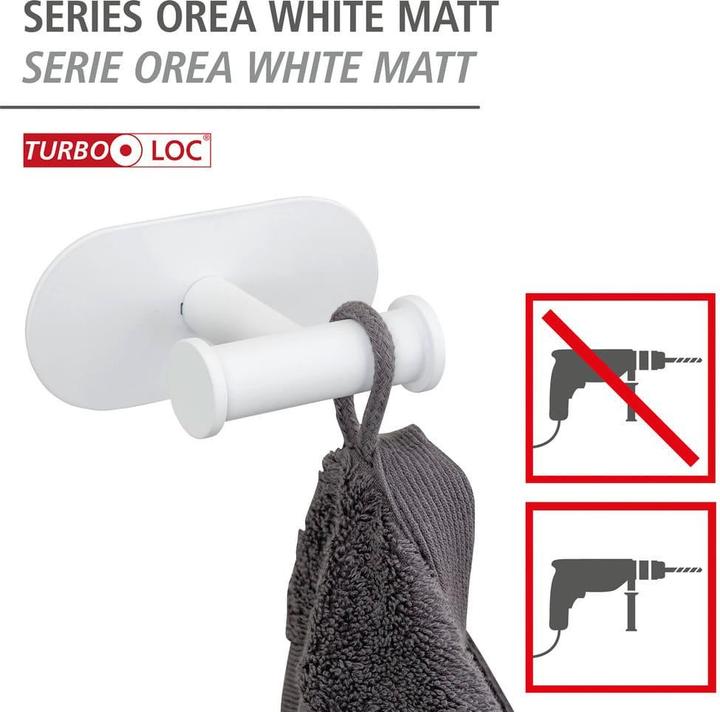 Actual product image Wenko Turbo-Loc Wall Hook Duo Orea