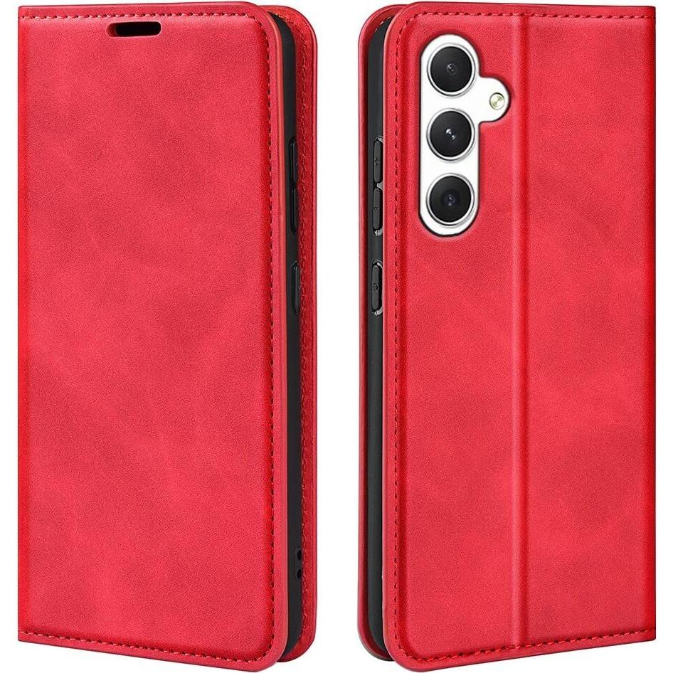 Cover-Discount Stand Flip Case Hülle rot (Samsung Galaxy S24+), Smartphone Hülle, Rot