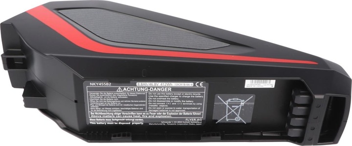 Produktbild AccuCell Akku FLYER Panasonic E-Bike Rahmenakku Vollblut Akkutyp NKY455B2 (412 Wh, E-Bike Akku)