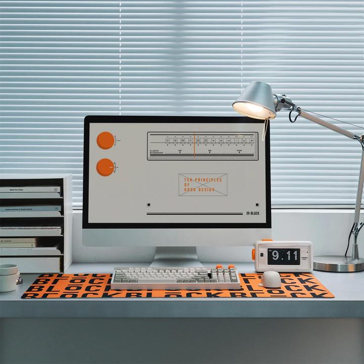 Actual product image Lofree ON913 Desk Mat-Vintage Orange