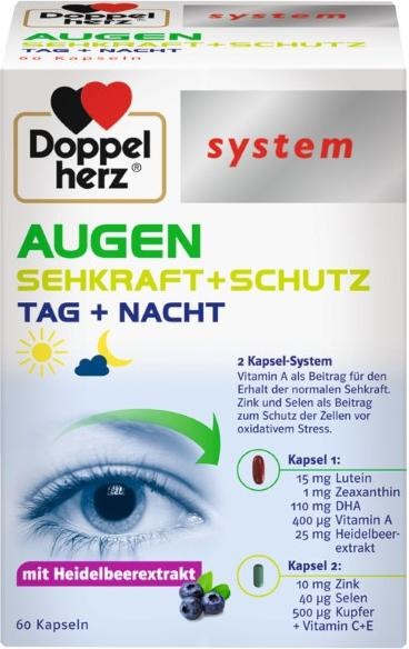 Actual product image Doppelherz system EYES SEE STRENGTH + PROTECTION, 60 capsules (60 Piece, Capsules)