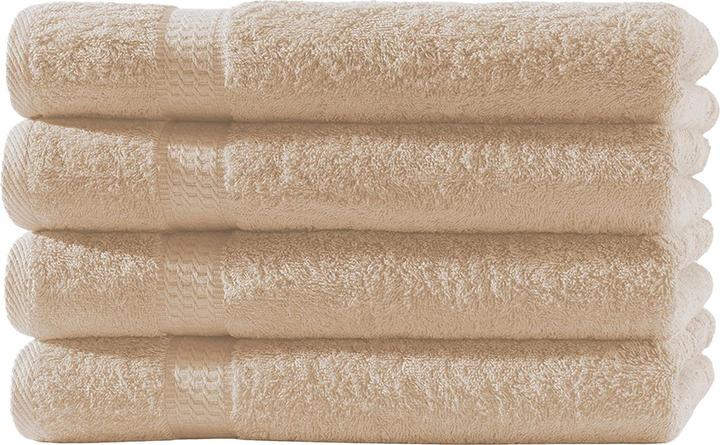 Casativo Gästehandtücher im 4er-Set, 100% Baumwolle, beige, 30 x 50 cm (30 x 50 cm)