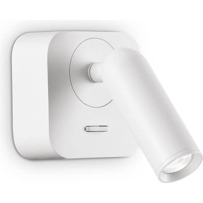 Ideal lux, Wandleuchte + Deckenleuchte, BEAN LED Wandleuchte 3W Weiss warmweiss 260648 (280 lm)