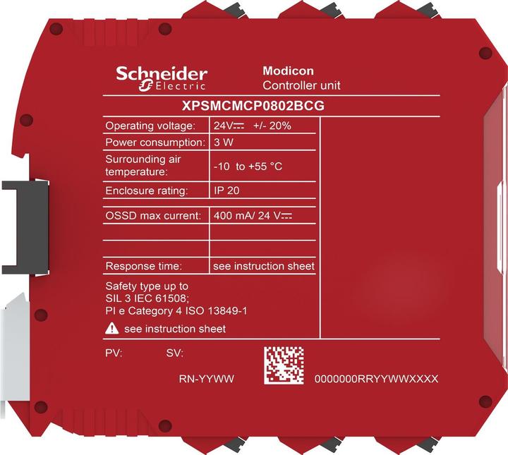 Produktbild Schneider Electric CPU modularer Sicherheitscontroller2A XPSMCMCP0802BCG