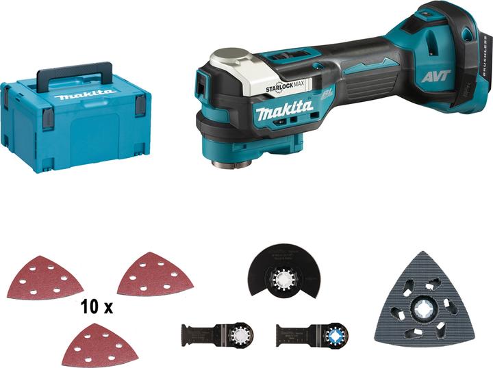 Lagaminas, šlifavimo padas, 4 x pjūkleliai, 3 x šlifavimo popieriai