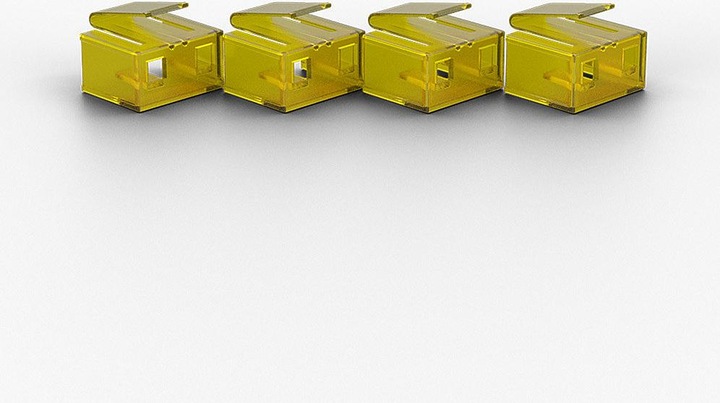 Actual product image Lindy RJ45 Port Blockers x 10 Yellow