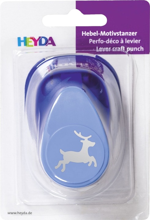 Produktbild Heyda Motivstanzer für Karton bis 220g/qm grosses Rentier ca. 25x25mm