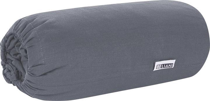 Produktbild Beliani Spannbettlaken Baumwolle dunkelgrau 160 x 200 cm JANBU (160 x 200 cm)
