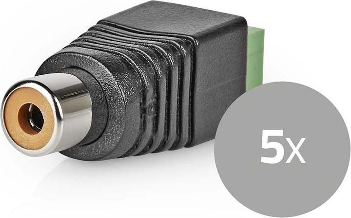 Produktbild Nedis CCTVCF40BK5 Sicherheitsstecker für CCTV 5, 2 Kabel auf Cinch-Buchse (Netzteil)
