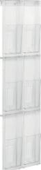 Actual product image Helit Wall brochure holder the placativ transparent 1/3 DIN A4 6 compartments (1/3 Din A4, DL)
