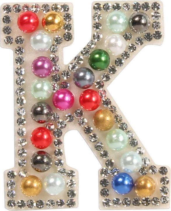 Produktbild PhoneLook Sticker Aufkleber für Handy/Tablet/Computer 3D Pearls Regenbogen Buchstabe K