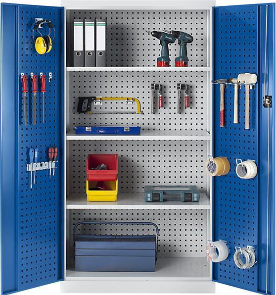 Actual product image kaiserkraft Tool cupboard with perforations (100 cm, 190 cm)