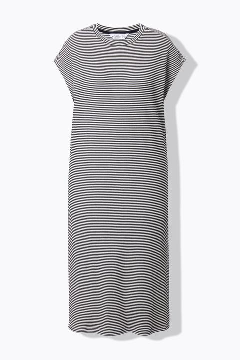 Produktbild Studio Untold Midi-Jerseykleid, oversized, Ringel, betonte Schultern (54)