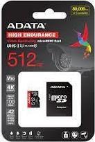 Actual product image Adata High Endurance 512 GB microSDXC (UHS-I U3, Class 10, V30, A2) (512 GB, microSDXC, U3, UHS-I)