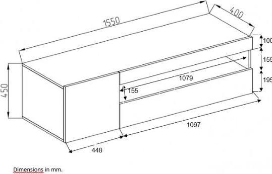 Produktbild Home123 Nada (155 x 40 x 45 cm)