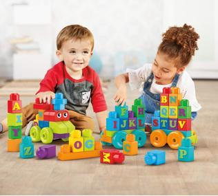 Actual product image Mega Bloks ABC Learning Train (60 pieces)