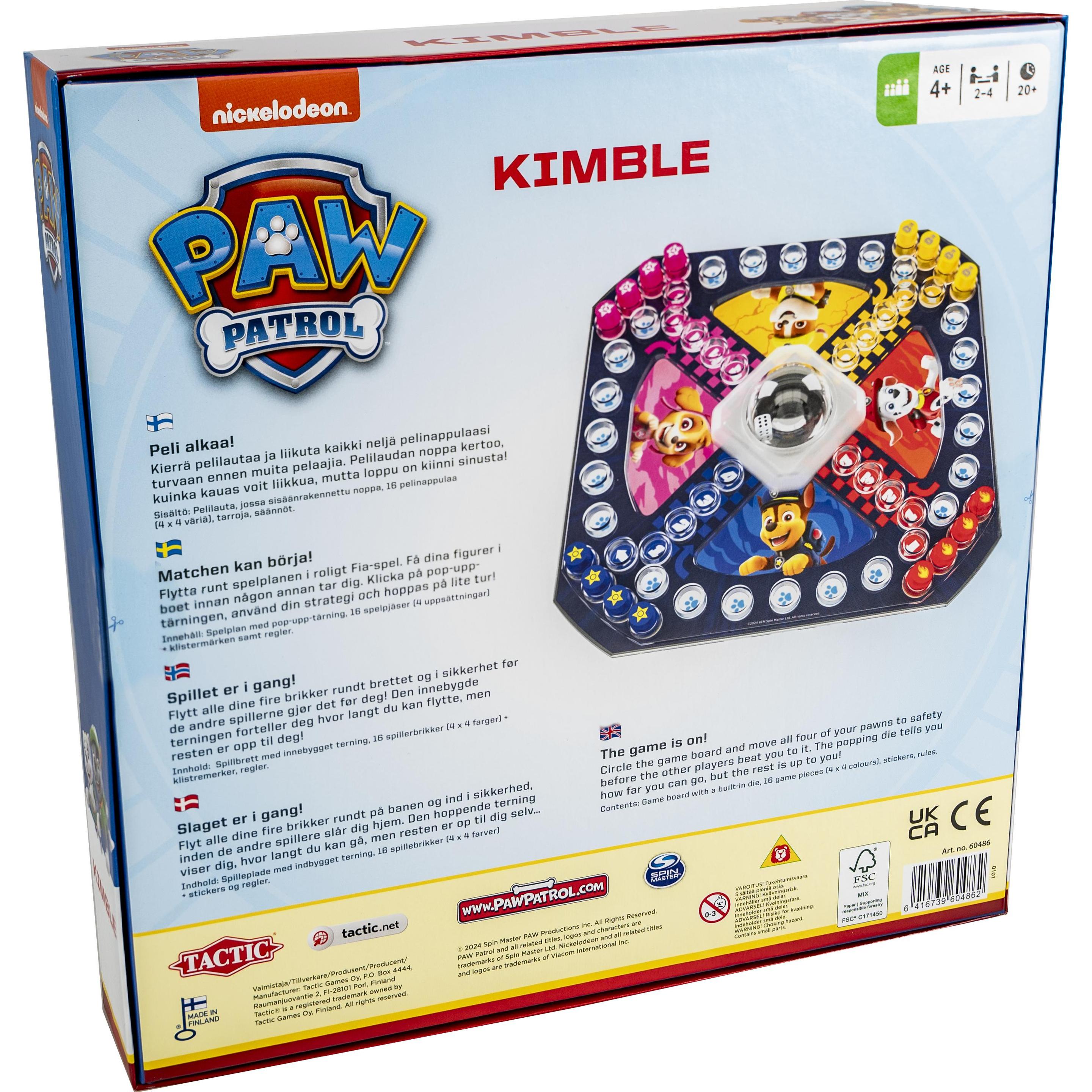 Selecta Spielzeug PAW Patrol Kimble Ludo-Spiel (60486)