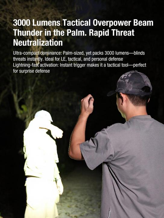 Actual product image Klarus Tactical Flashlight FlatTac X2, 3'000 Lumen (inkl. Akku) (3000 lm)