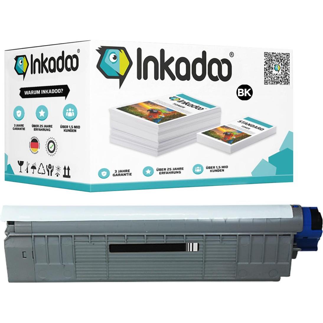 Inkadoo, Toner, Toner kompatibel zu OKI 44059212 / C860 Toner, schwarz Schwarz (BK)