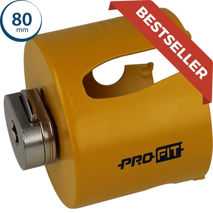 Image du produit Pro-Fit Scie cloche Multipurpose Ø de sciage 80 mm profondeur de coupe 52 mm HSS version tige 6 pans (80 millimètres)
