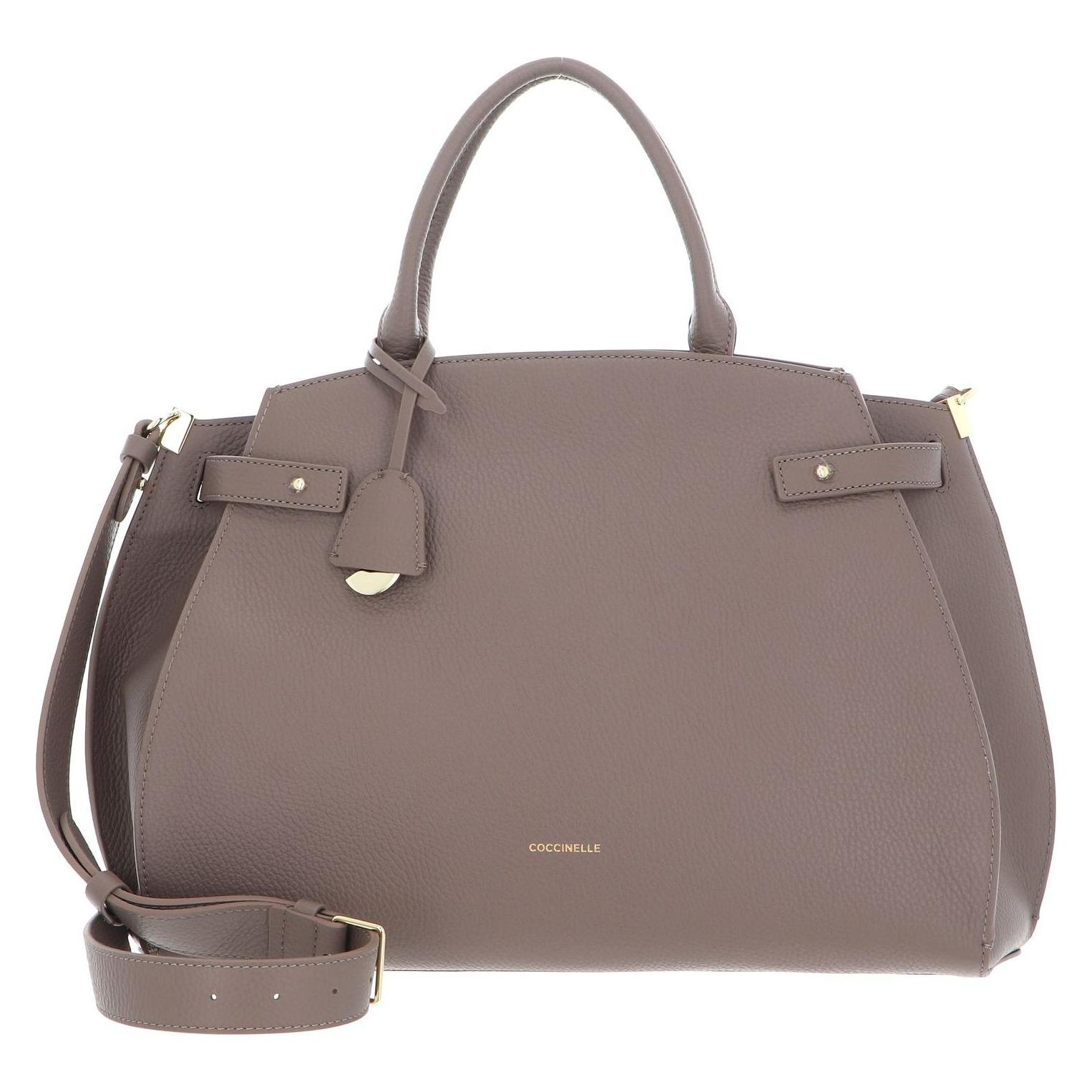 Coccinelle, Damen, Handtasche, Kliche Handbag Grained Leather, Braun