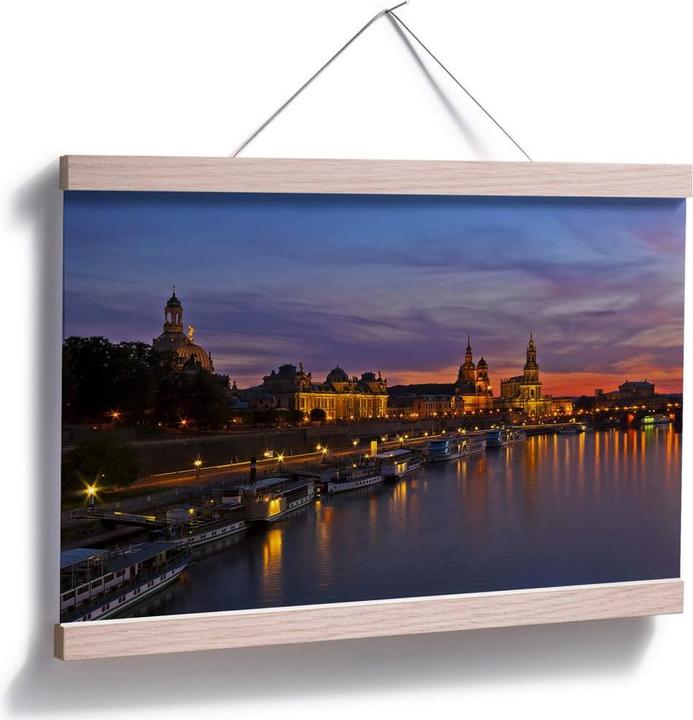 Image du produit Trenddeko Dresde à la lumière de la nuit (100 x 70 cm)