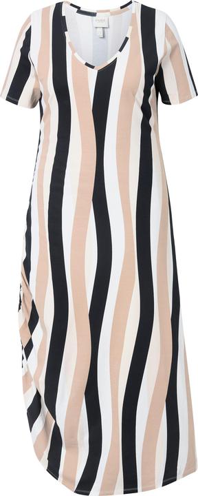 Actual product image Ulla Popken Eco Cotton Asymmetric Gathered Striped Dress (42, 44)