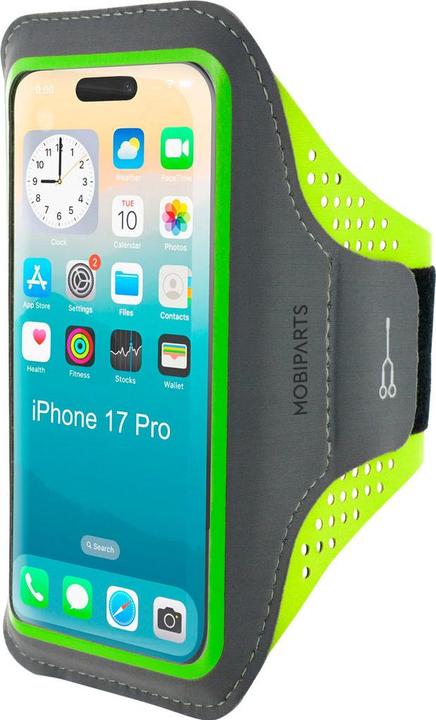 Mobiparts Comfort Fit Sport Armband Apple iPhone 17 Pro Neon Green
