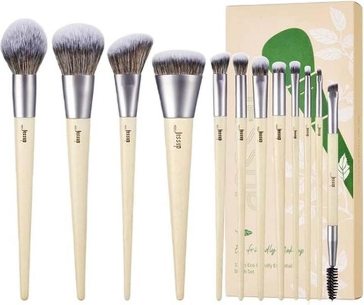 Jessup Vegane Makeup Pinsel Set Premium Eco-friendly Synthetic Powder Foundation Highlight Concealer (Set)