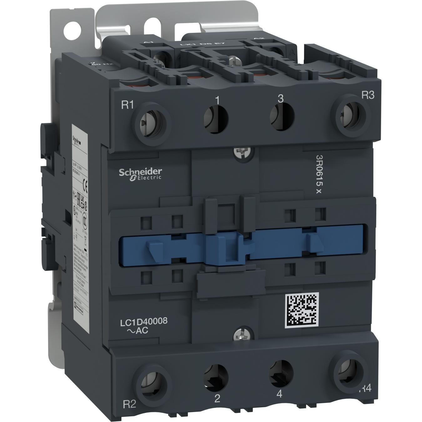 Schneider Electric Schütz,Spule,60A AC-1(2NO 2NC)220Vac,4P, Relais