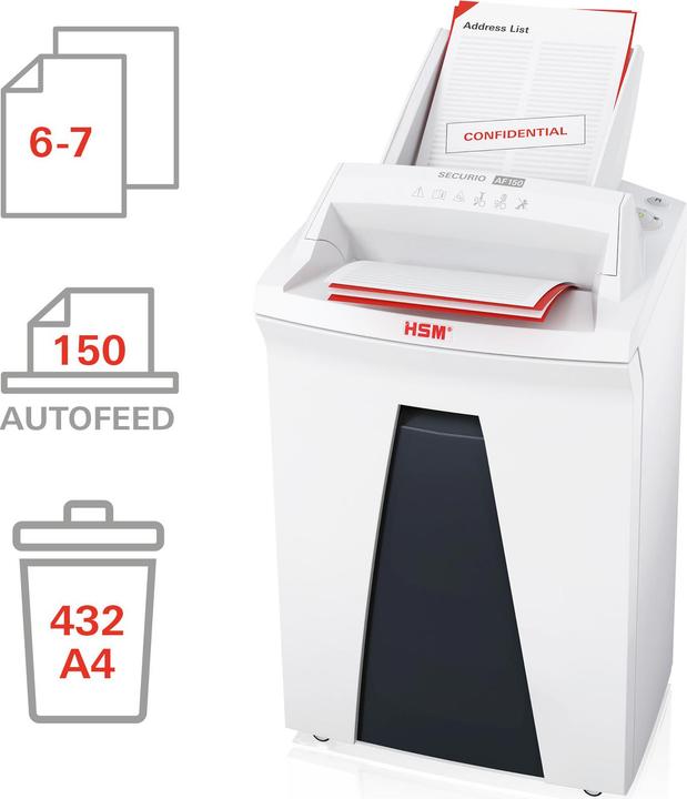 Image du produit HSM SECURIO AF150 - Destructeur de documents (Coupe de particules)