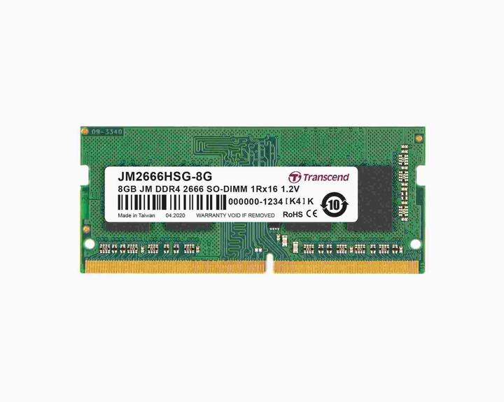 Produktbild Transcend JetRAM DDR4 (1 x 8GB, 2666 MHz, SO-DIMM)