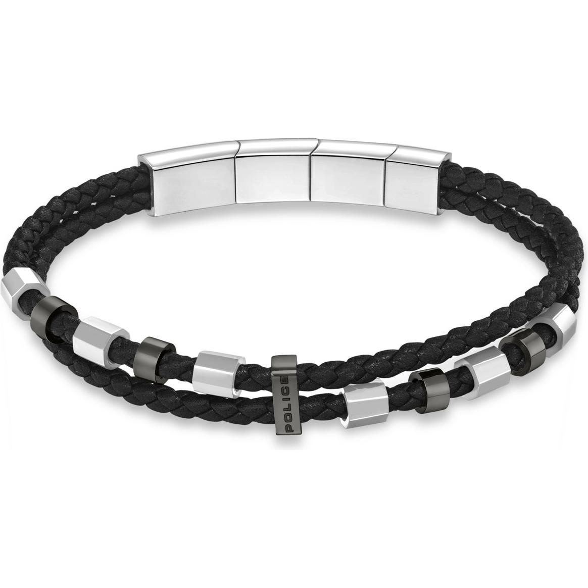 Police, Armschmuck, PEAGB0035601 Freeway, (19 cm, Leder, Edelstahl)