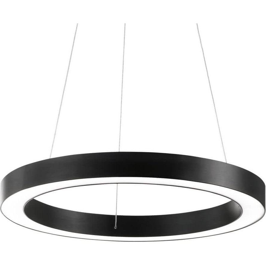 Ideal lux, Pendelleuchte, ORACLE LED Pendelleuchte 35W ⌀700mm Schwarz warmweiss 222110 (3300 lm)