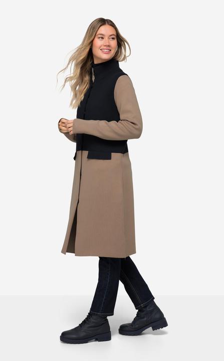 Produktbild Laurasøn Strickjacke, zweifarbig, Stehkragen, Druckknöpfe, Langarm (M)