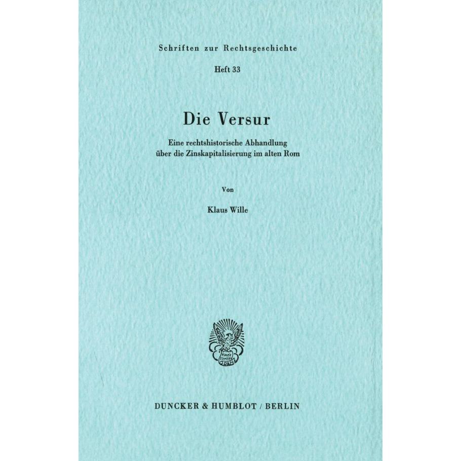 Die Versur., Fachbücher