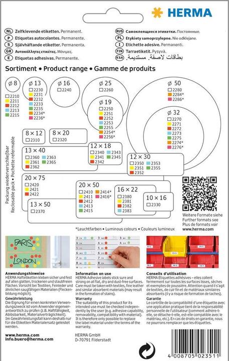 Immagine prodotto HERMA Etichette multiuso