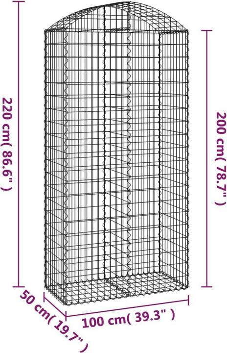 Produktbild vidaXL Gabionenkorb
