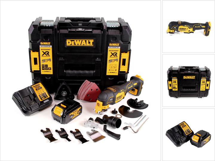 Actual product image DeWalt DCS 356 M1 Utensile multifunzione oscillante a batteria 18V / Brushless + Set di 35 accessori