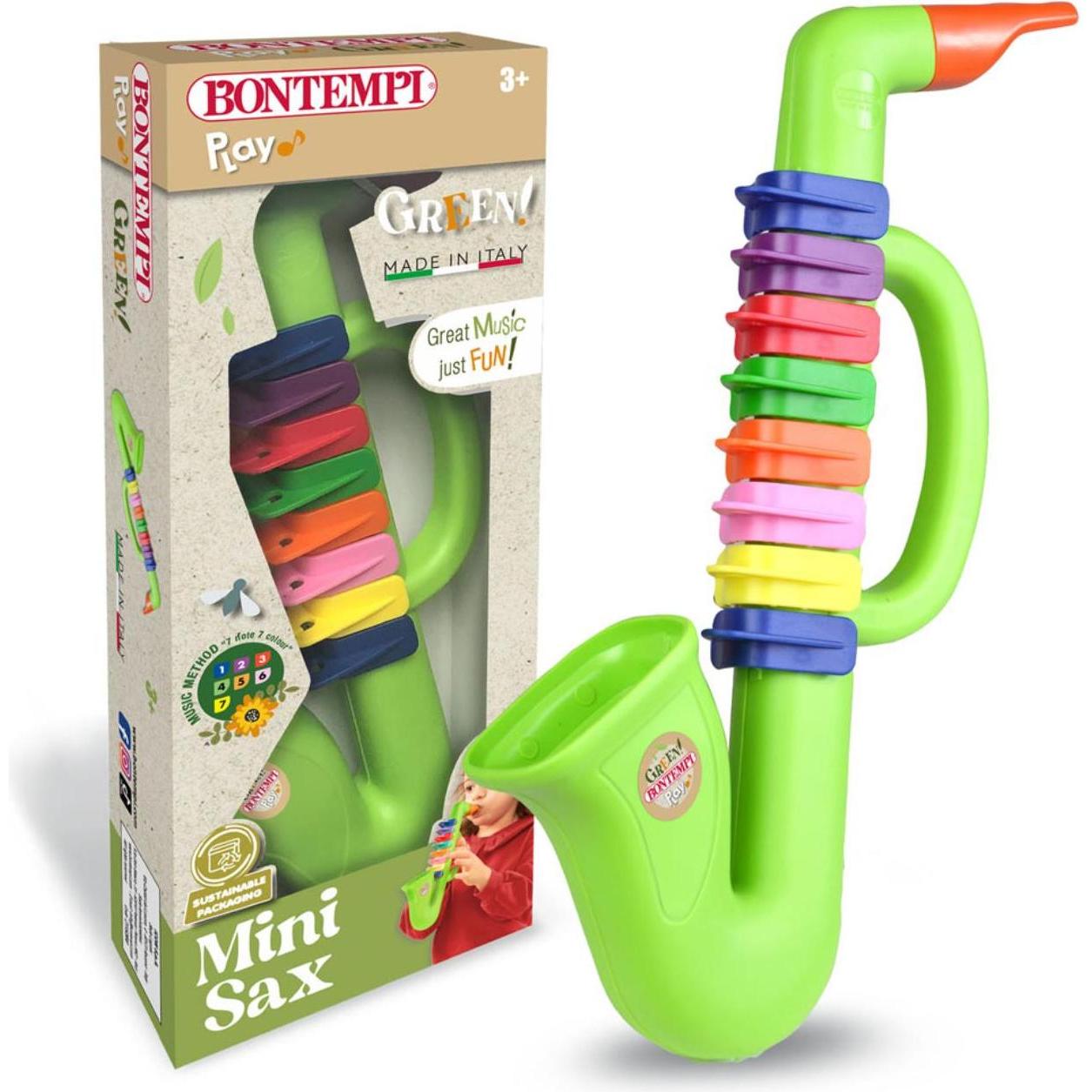 Bontempi Saxophon mit 8 farbigen Tasten 28cm