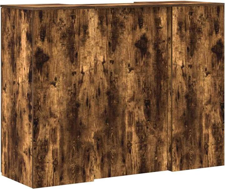 Actual product image vidaXL Reception counter smoked oak 135x50x103.5 cm wood-based reception counter (50 x 50 x 103.50 cm)
