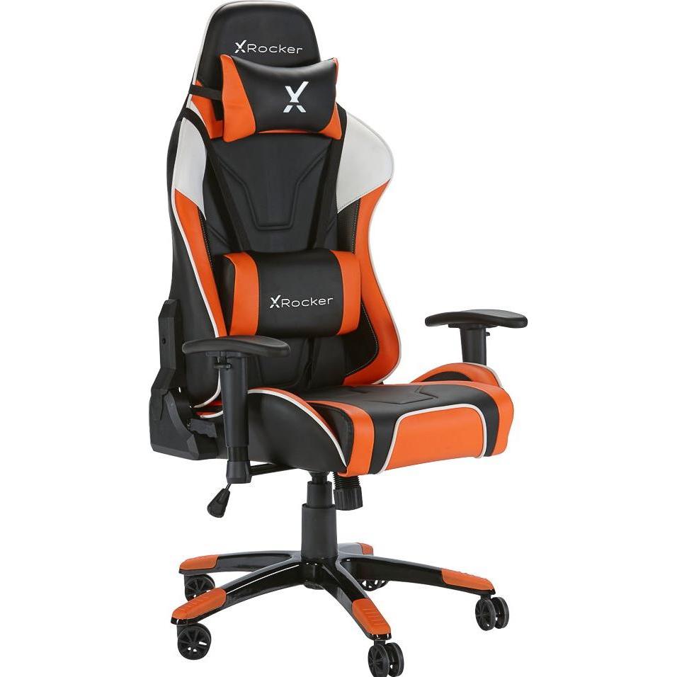 X Rocker Sedia da gioco eSport Agility Sport con regolazione ergonomica Arancione, Sedia gaming, Arancia